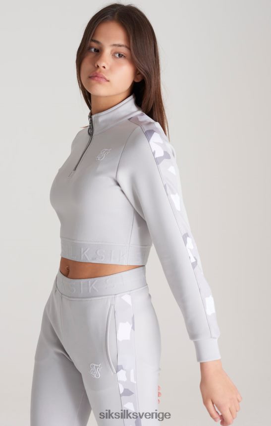 flickor SikSilk Grå camopanelerad bandtopp kläder 02V424338