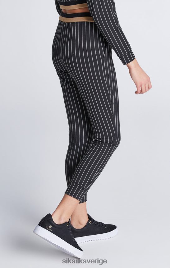 flickor SikSilk beskuren hoodie i svart baseballrand kläder 02V424337