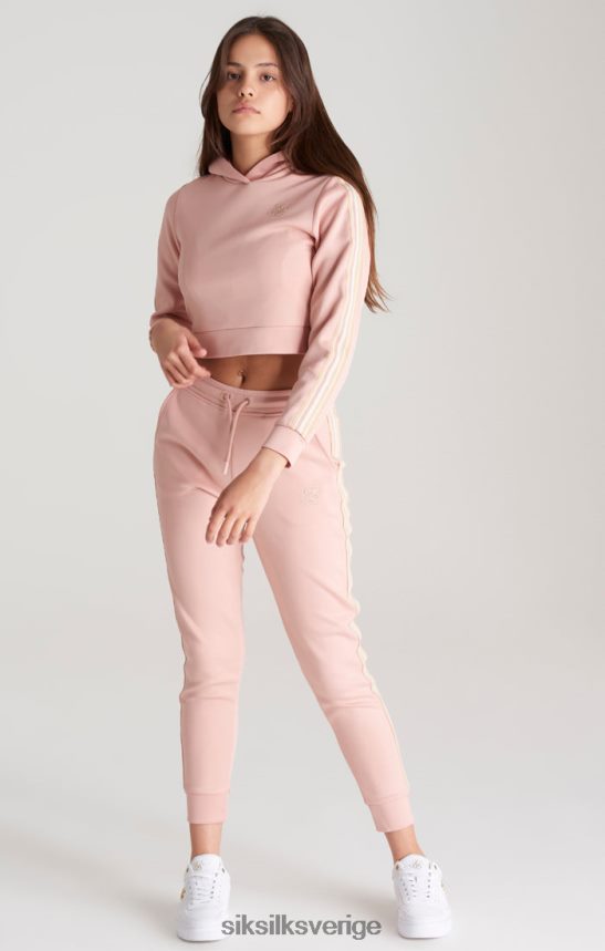 flickor SikSilk rosa tejpad beskuren hoodie kläder 02V424332