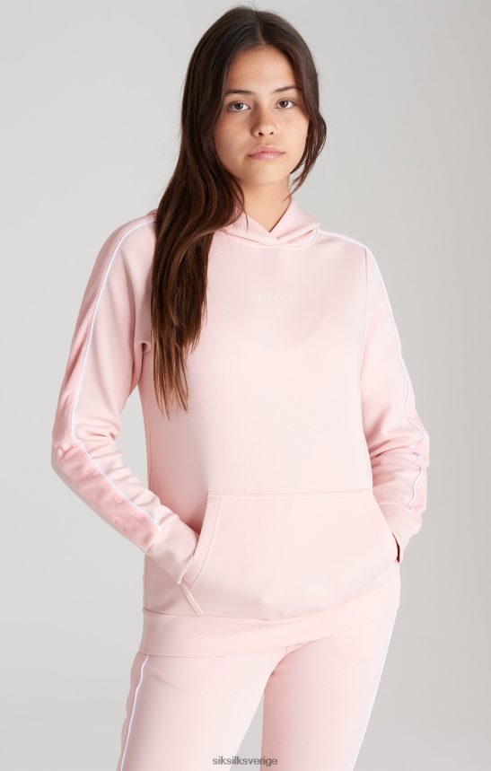 flickor SikSilk rosa velourtejpad hoodie kläder 02V424336