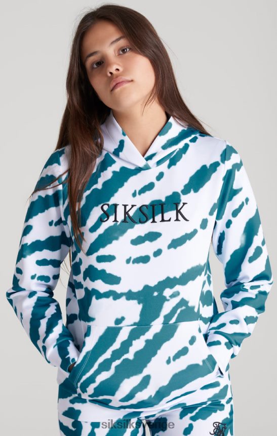 flickor SikSilk vit tie dye hoodie kläder 02V424339