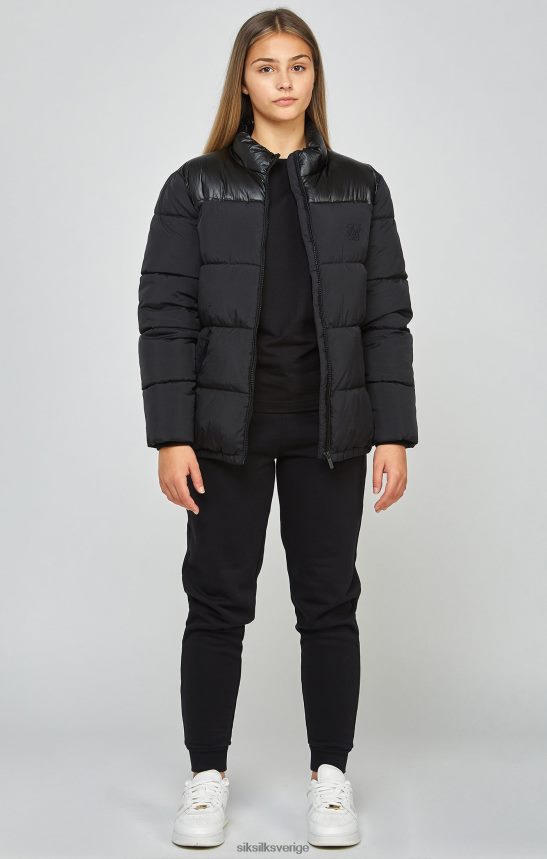 flickor SikSilk svart bubbeljacka med dragkedja kläder 02V424340