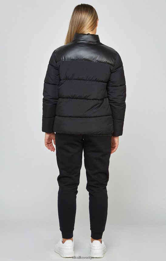 flickor SikSilk svart bubbeljacka med dragkedja kläder 02V424340
