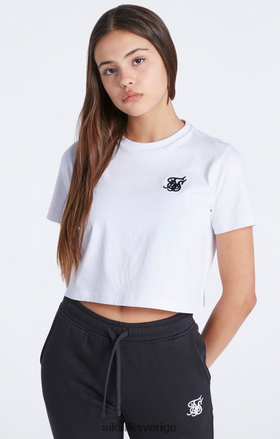 flickor SikSilk beskuren vit essentials t-shirt kläder 02V424321
