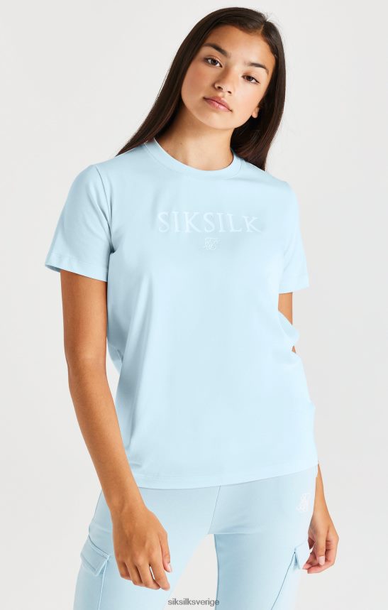 flickor SikSilk märkes t-shirt - blå kläder 02V424319