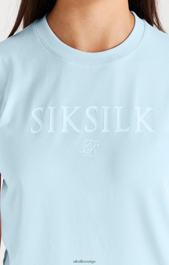 flickor SikSilk märkes t-shirt - blå kläder 02V424319
