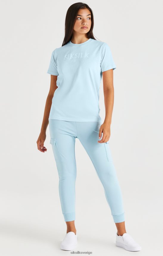 flickor SikSilk märkes t-shirt - blå kläder 02V424319