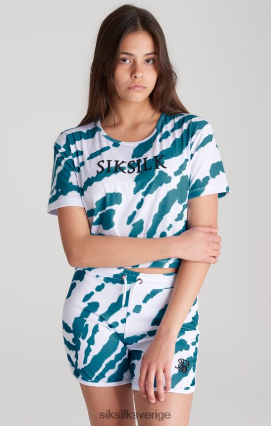 flickor SikSilk vit tie dye beskuren t-shirt kläder 02V424323
