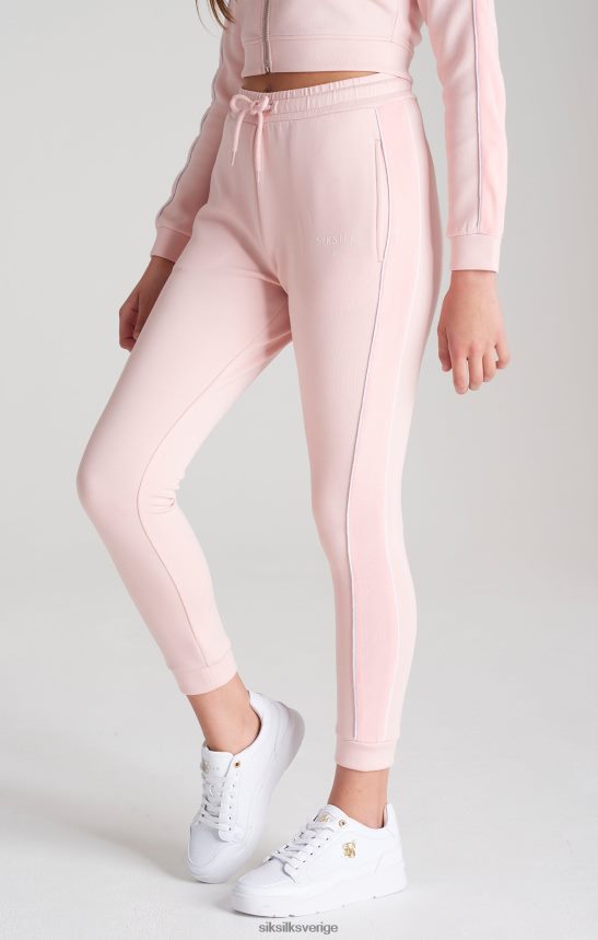 flickor SikSilk rosa velourtejpade träningsbyxor kläder 02V424350