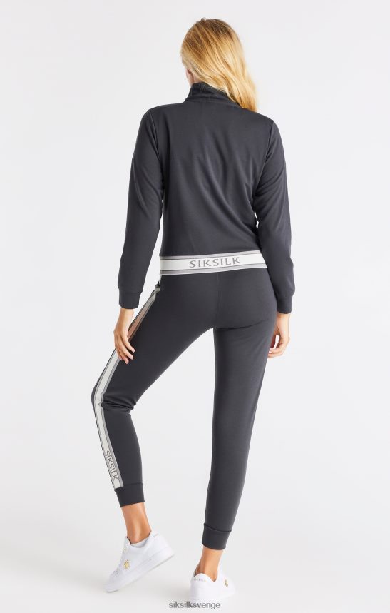 kvinnor SikSilk grå topp med dragkedja kläder 02V42481