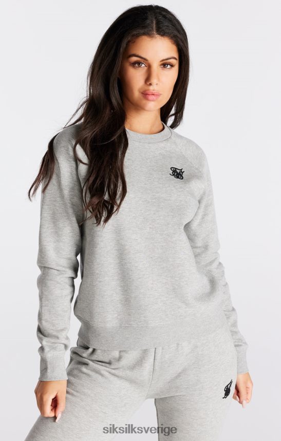 kvinnor SikSilk grey marl essential crew sweatshirt kläder 02V424121