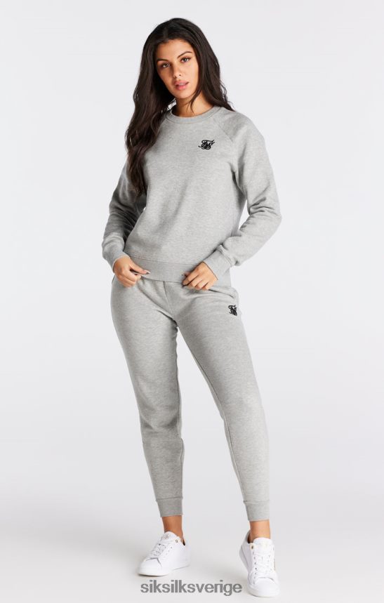 kvinnor SikSilk grey marl essential crew sweatshirt kläder 02V424121