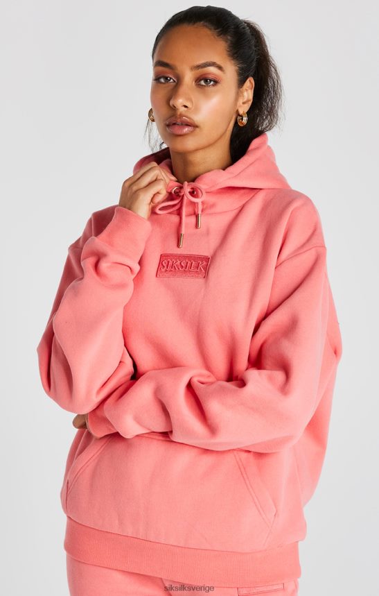 kvinnor SikSilk korall oversized hoodie kläder 02V424108