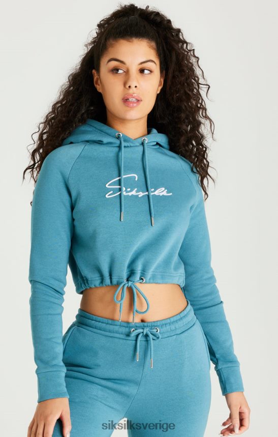 kvinnor SikSilk kricka väsentlig beskuren hoodie kläder 02V424120