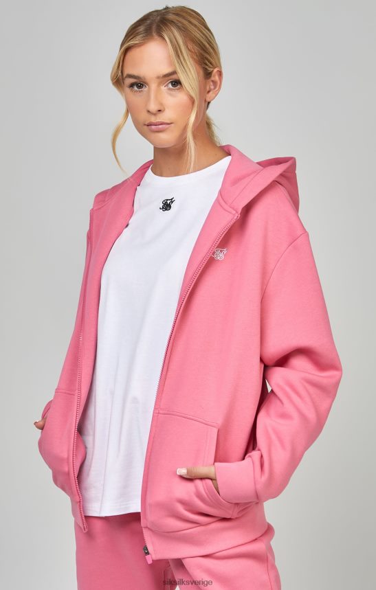 kvinnor SikSilk rosa oumbärlig dragkedja kläder 02V424102