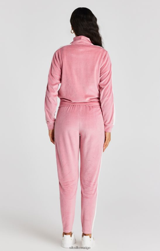 kvinnor SikSilk rosa velour track top kläder 02V424111