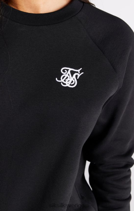 kvinnor SikSilk svart essential crew sweatshirt kläder 02V42498