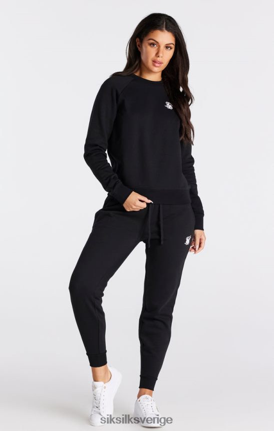 kvinnor SikSilk svart essential crew sweatshirt kläder 02V42498