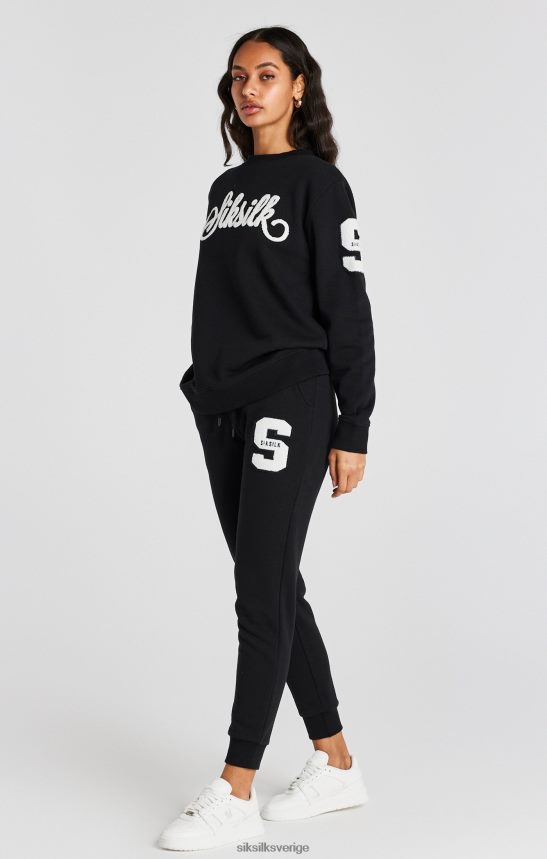 kvinnor SikSilk svart tröja med logotyp för universitetet kläder 02V42476