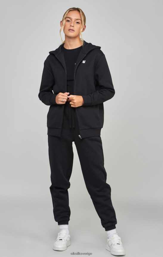 kvinnor SikSilk svart väsentlig dragkedja kläder 02V424100