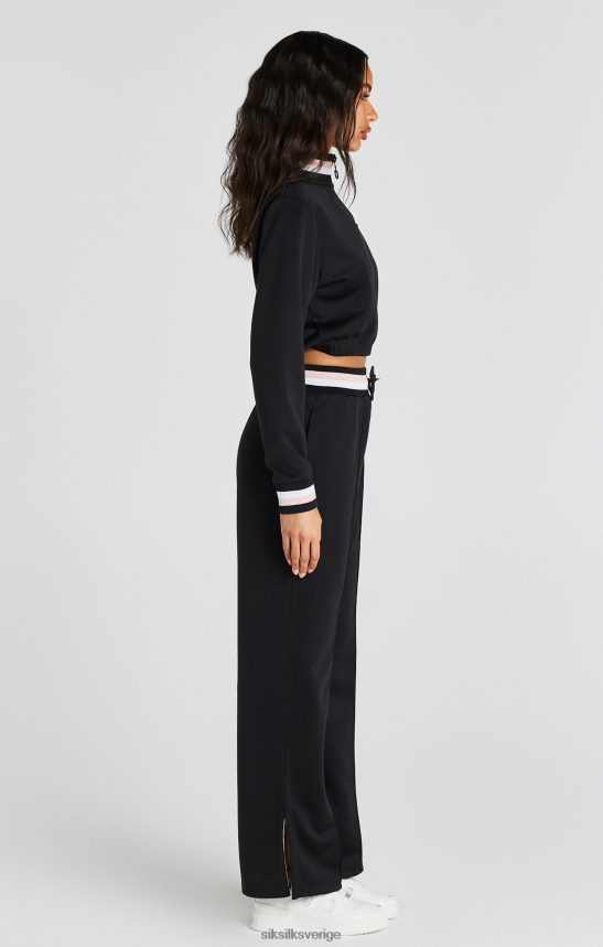 kvinnor SikSilk svart varsity 1/4 dragkedja med dragkedja kläder 02V42475