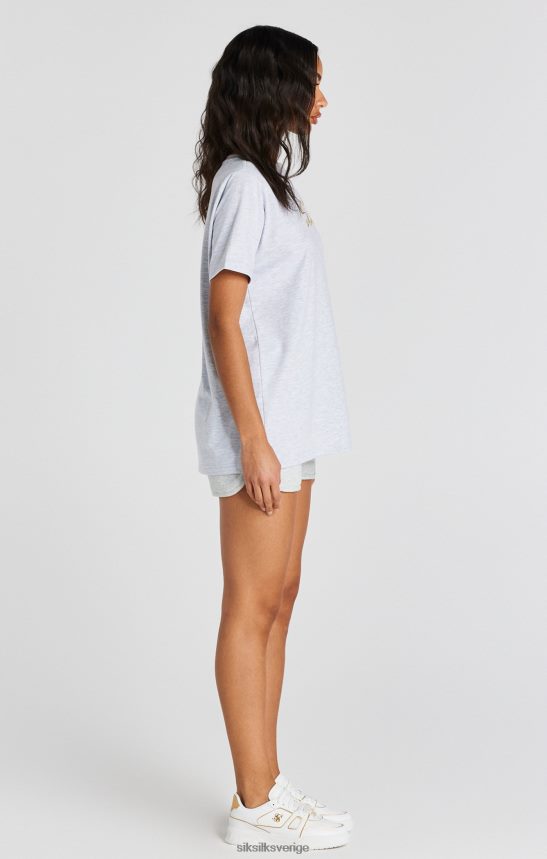 kvinnor SikSilk grå märgel signatur pojkvän t-shirt kläder 02V42448