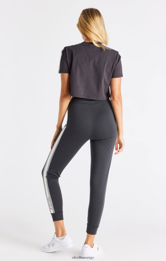 kvinnor SikSilk grå skörda t-shirt kläder 02V42430