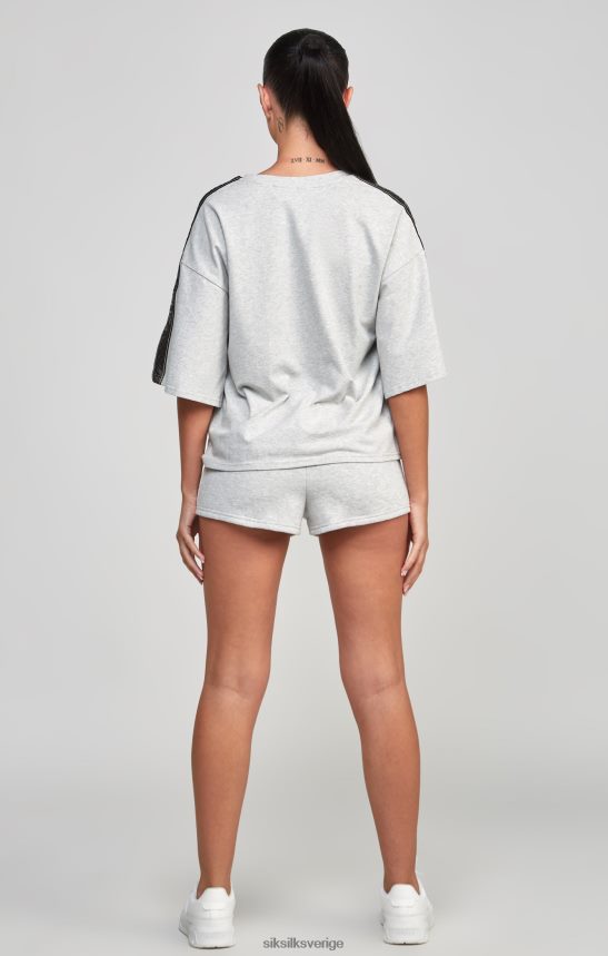 kvinnor SikSilk grå tejpad t-shirt kläder 02V42458