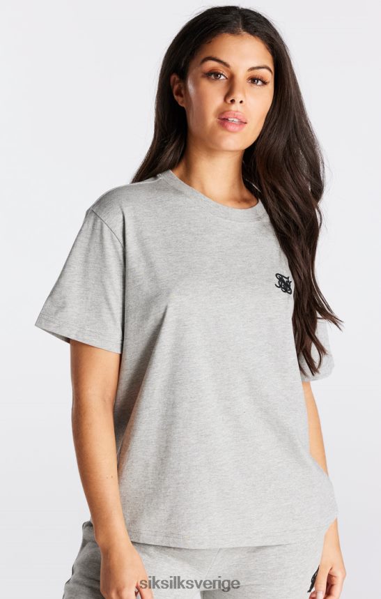 kvinnor SikSilk grey marl essential pojkvän t-shirt kläder 02V42441