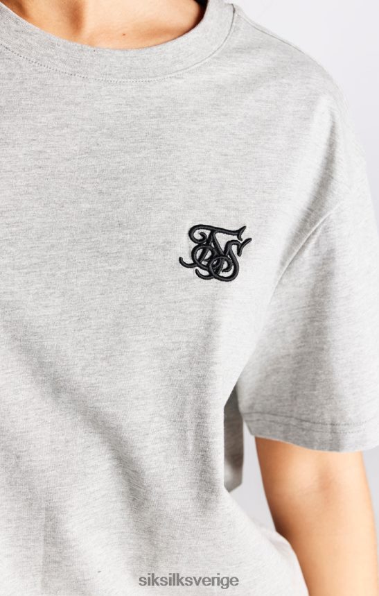kvinnor SikSilk grey marl essential pojkvän t-shirt kläder 02V42441