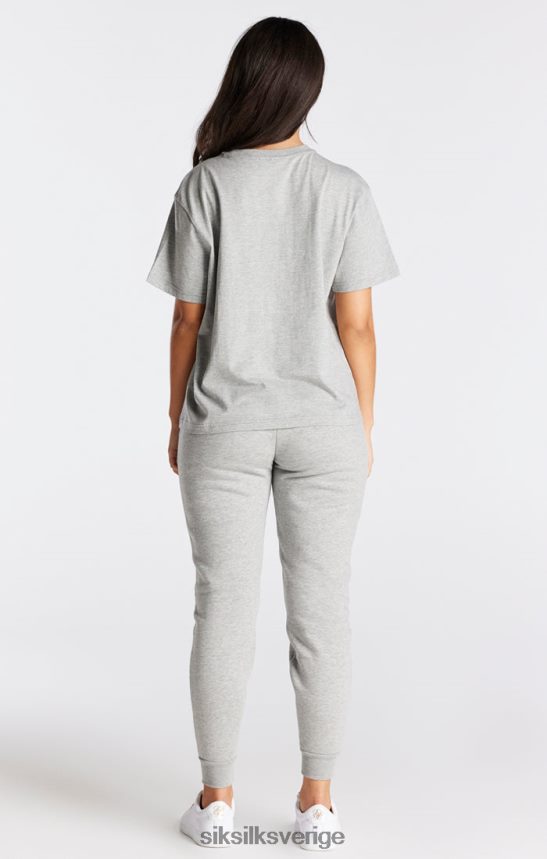 kvinnor SikSilk grey marl essential pojkvän t-shirt kläder 02V42441