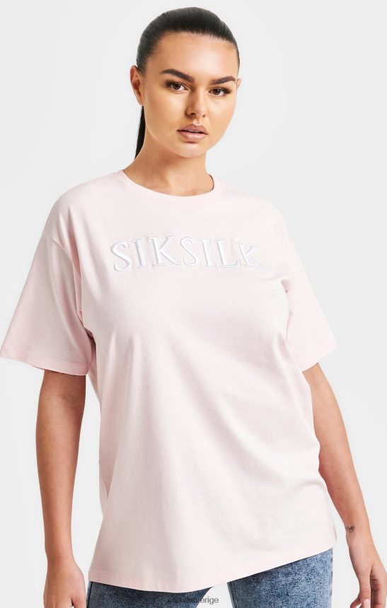 kvinnor SikSilk rosa broderad pojkvän t-shirt kläder 02V42463
