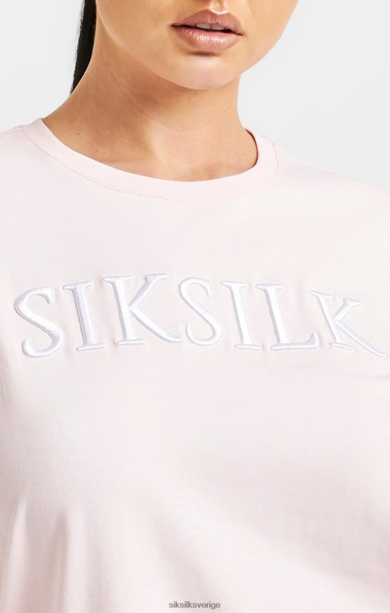 kvinnor SikSilk rosa broderad pojkvän t-shirt kläder 02V42463