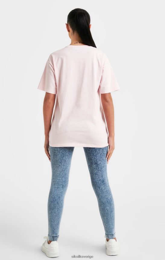 kvinnor SikSilk rosa broderad pojkvän t-shirt kläder 02V42463