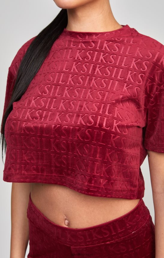 kvinnor SikSilk rosa t-shirt i velour kläder 02V42462