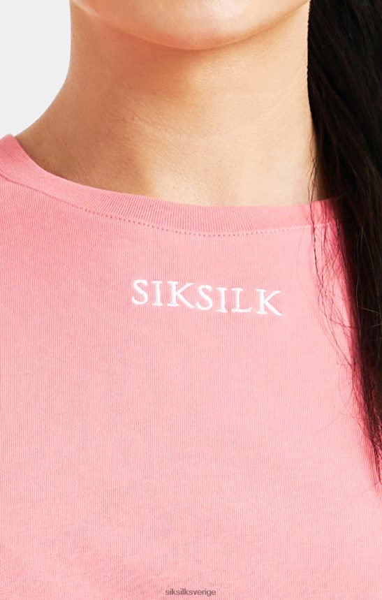 kvinnor SikSilk rosa t-shirt med logotyp kläder 02V42465