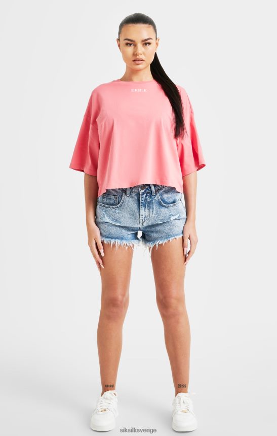 kvinnor SikSilk rosa t-shirt med logotyp kläder 02V42465