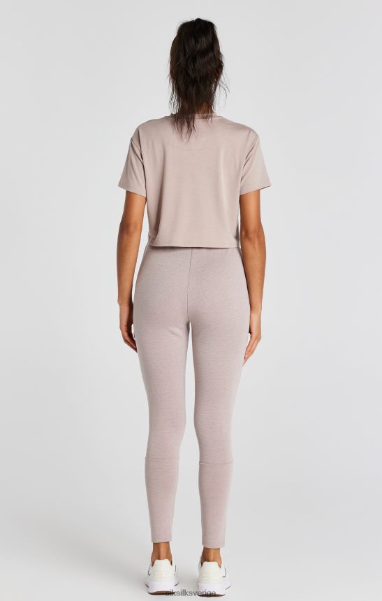 kvinnor SikSilk tvättad rosa t-shirt kläder 02V42434