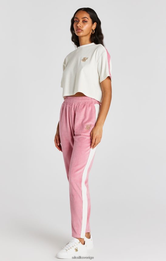 kvinnor SikSilk rosa joggingbyxa i velour kläder 02V424163
