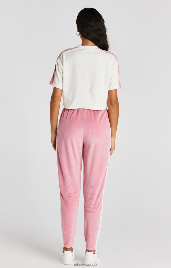 kvinnor SikSilk rosa joggingbyxa i velour kläder 02V424163