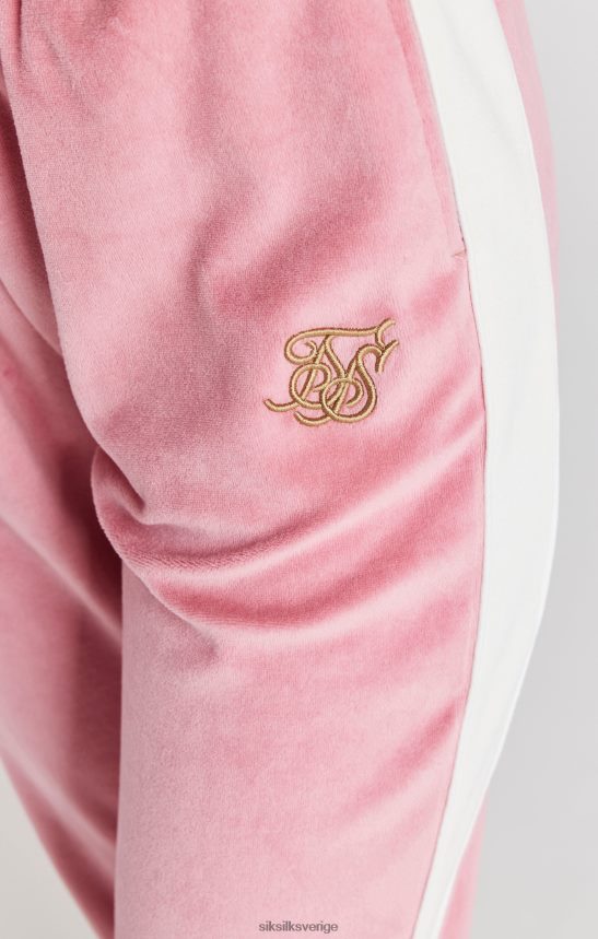 kvinnor SikSilk rosa joggingbyxa i velour kläder 02V424163