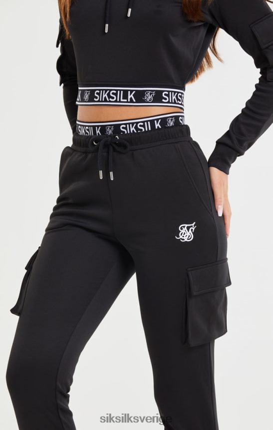 kvinnor SikSilk svart cargo pocket jogger kläder 02V424157