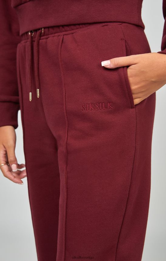 kvinnor SikSilk vinröda oversized joggingbyxor kläder 02V424178
