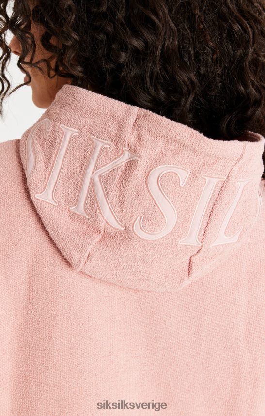 kvinnor SikSilk rosa luvtröja i omvänd fleece kläder 02V424146