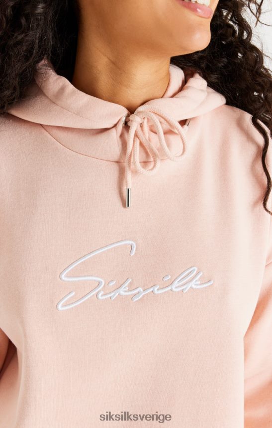 kvinnor SikSilk rosa oversize hoodie klänning kläder 02V424152