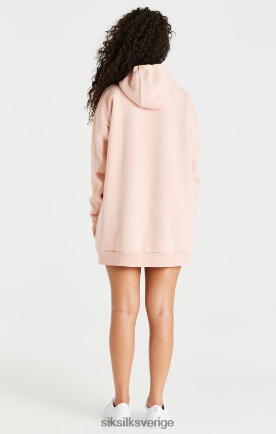 kvinnor SikSilk rosa oversize hoodie klänning kläder 02V424152