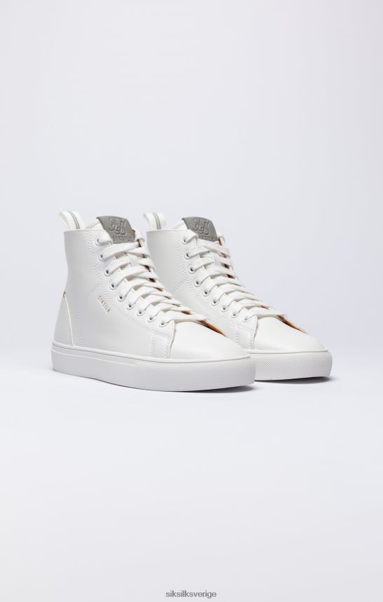 kvinnor SikSilk vit klassisk high-top trainer Skodon 02V424257