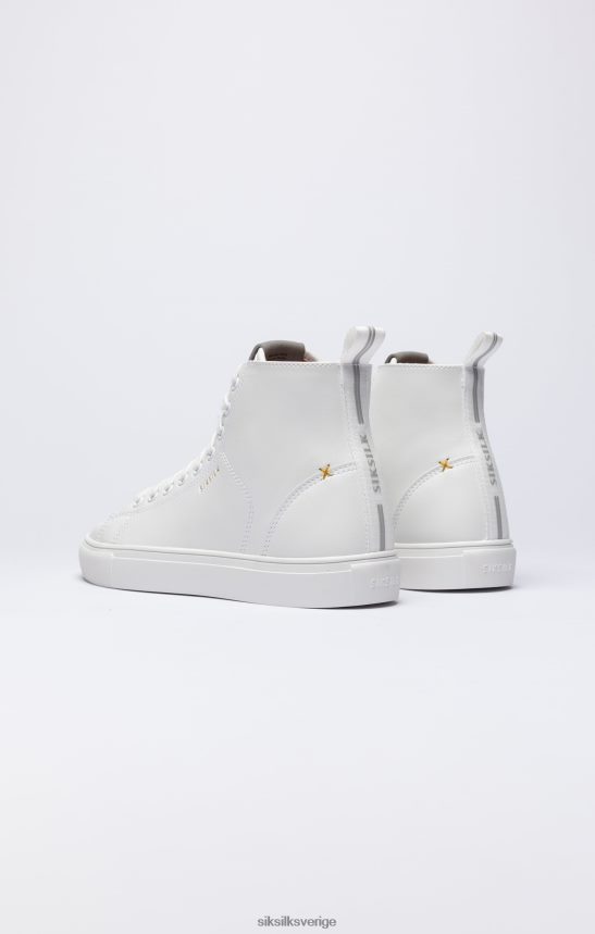 kvinnor SikSilk vit klassisk high-top trainer Skodon 02V424257