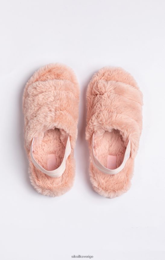 kvinnor SikSilk rosa fluffig glidtofflor Skodon 02V424274