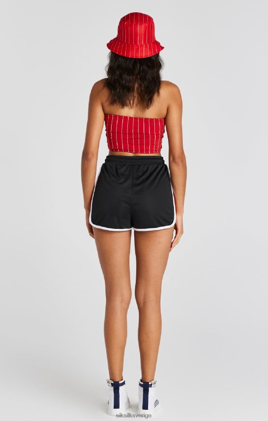 kvinnor SikSilk röd pinstripe bandeau topp kläder 02V424208